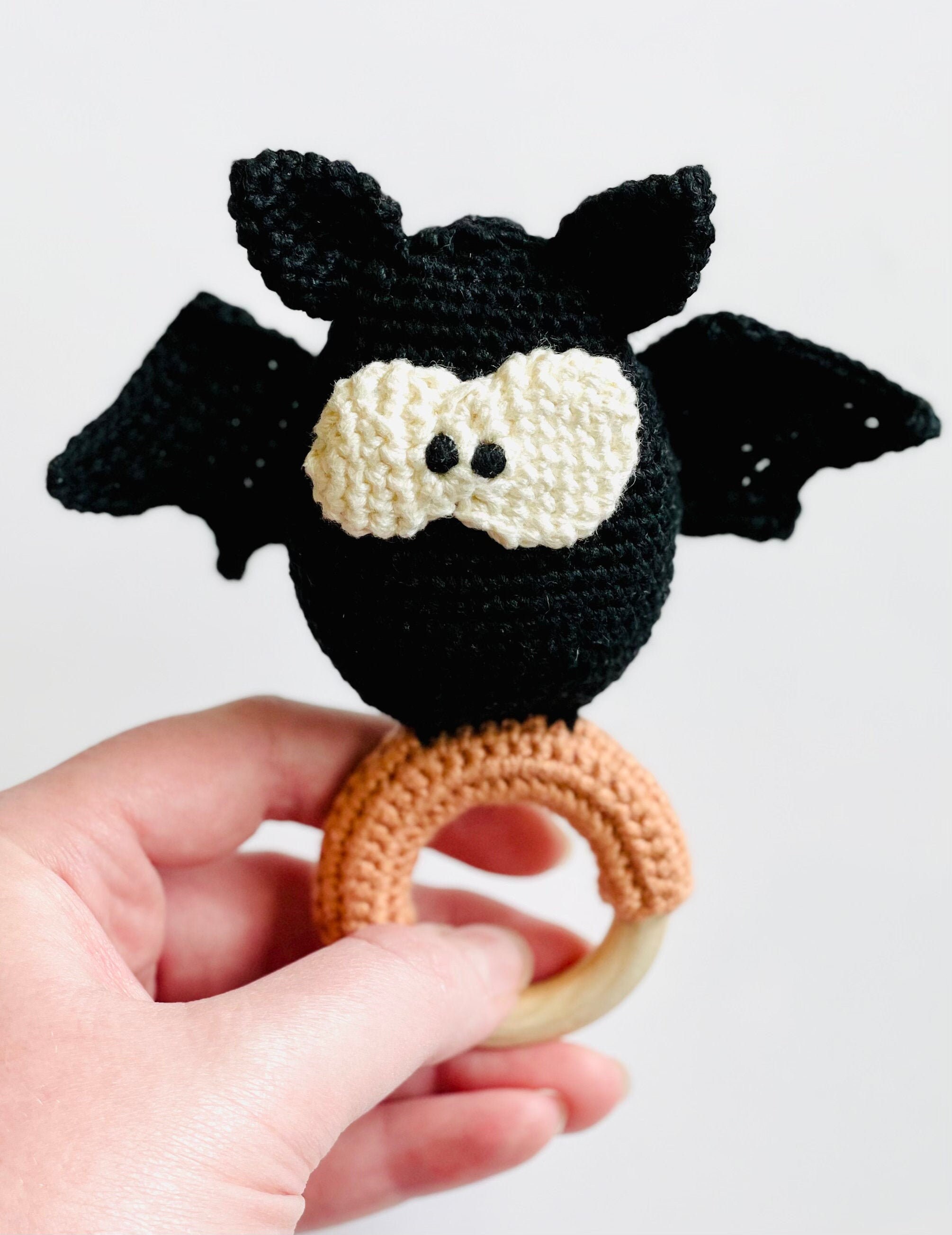 Crochet Bat Rattle Halloween Rattle Halloween Baby gifts Etsy
