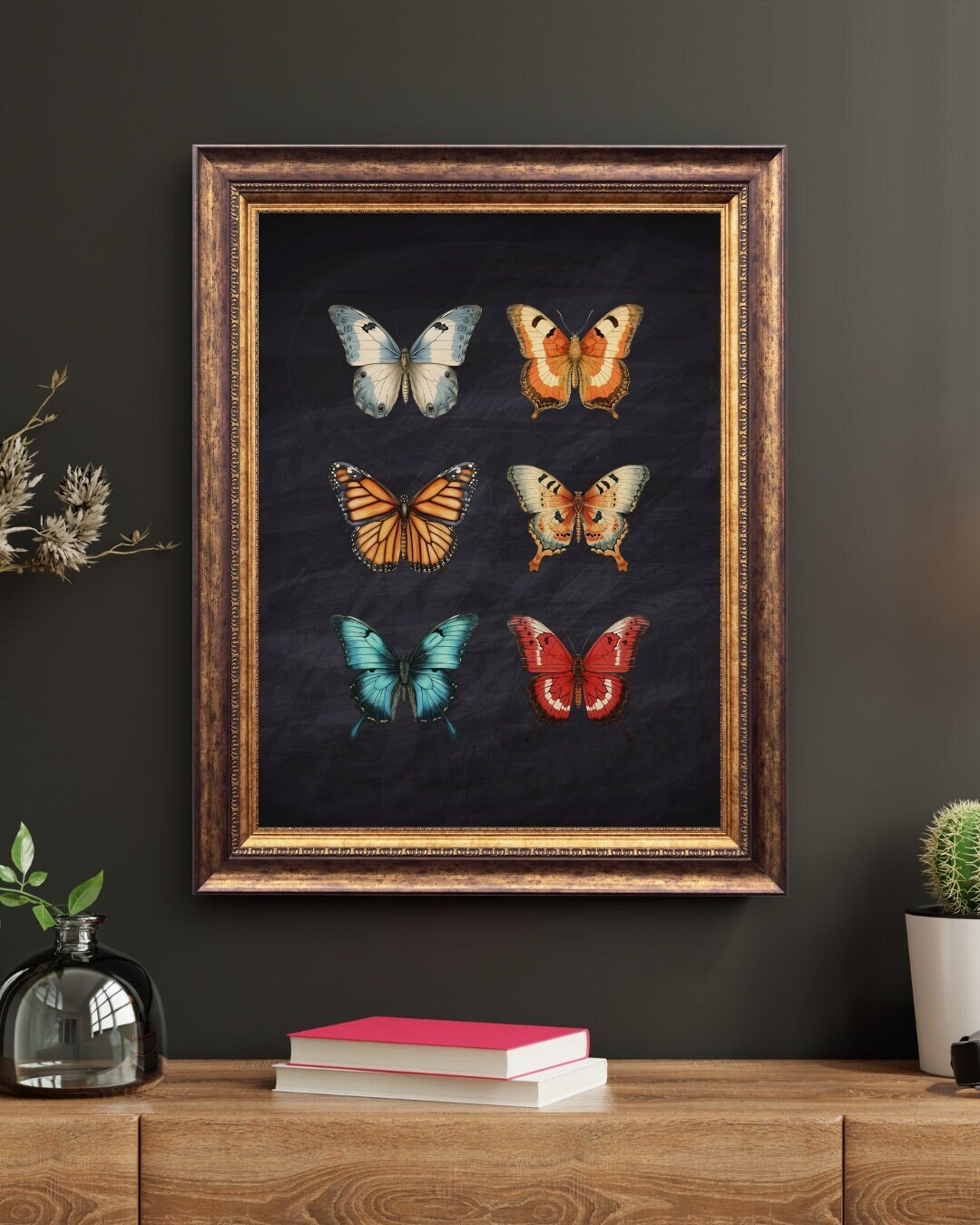 Vintage Butterfly Art Print, Butterfly Art for Nursery, Butterfly