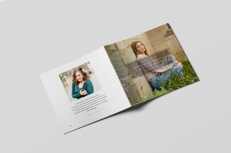 Personalizable Custom Senior Experience & Style Guide Template Digital Download image 3