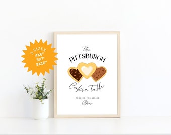 Pittsburgh Cookie Table Printable Sign 4x6, 5x7, 8x10, Cookies for all of Yinz, Printable Signs, Cookie Table Sign