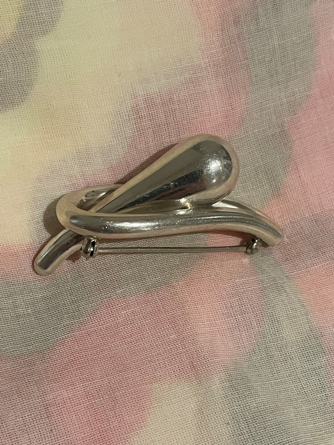 Vintage 1980's Teardrop in Teardrop Sterling Silver Pin/brooch - Etsy