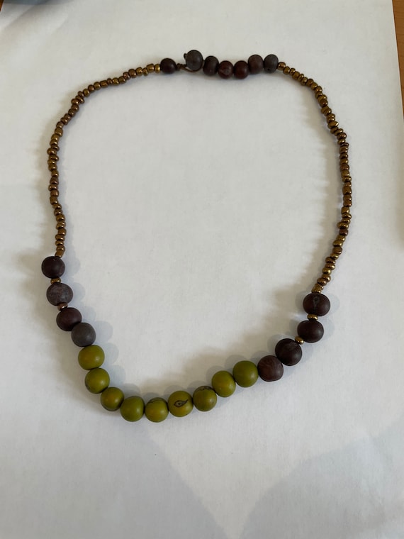 Handmade Acai Seed Bead Necklace