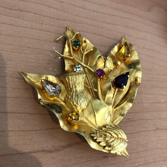 Vintage 1980's Dominique Aurientis Leaf Pin