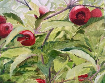 Top of the Tree at Blake's       11"x 14" Oil on canvas