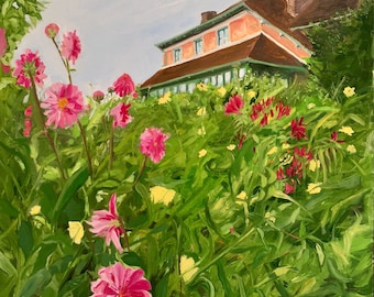 Monet's House and Garden       16"x20" Oil on canvas