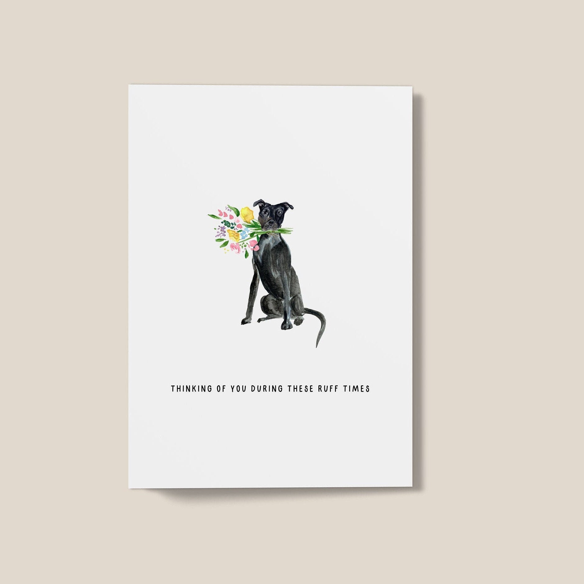 Thinking of You Greeting Card With Dog