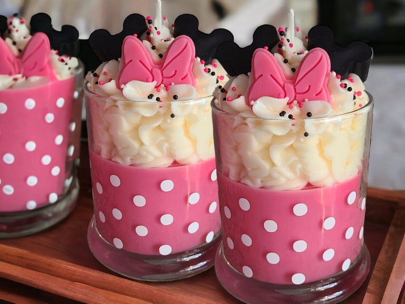 Mouse Ears Soy Wax Aesthetic Candle-Dessert Candle-Frosted Candle-Scented Candle-Handmade Gift-Gift for Mom-Mother's Day Gift-Disney Candle image 4