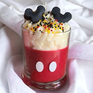 Mouse Ears Soy Wax Aesthetic Candle-Dessert Candle-Frosted Candle-Scented Candle-Handmade Gift-Gift for Mom-Mother's Day Gift-Disney Candle image 2