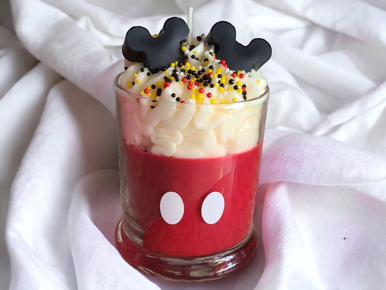 Mouse Ears Soy Wax Aesthetic Candle-Dessert Candle-Frosted Candle-Scented Candle-Handmade Gift-Gift for Mom-Mother's Day Gift-Disney Candle image 2