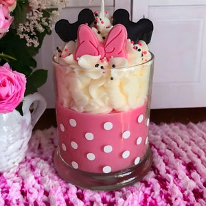 Mouse Ears Soy Wax Aesthetic Candle-Dessert Candle-Frosted Candle-Scented Candle-Handmade Gift-Gift for Mom-Mother's Day Gift-Disney Candle image 5