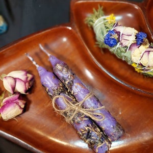Purple ritual chime candles, Dressed chime spell candles, spell candles, spells, witch candles, chime candles, witchy, Wiccan candles, pagan