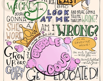 Wicked Witch of the East Bro Hand Lettered (Colorized)