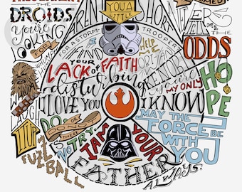 Star Wars Original Trilogy Quotes (Colorized)