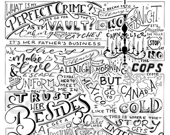 Dwight&#39;s Perfect Crime Hand Lettered