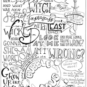 Wicked Witch of the East Bro Hand Lettered