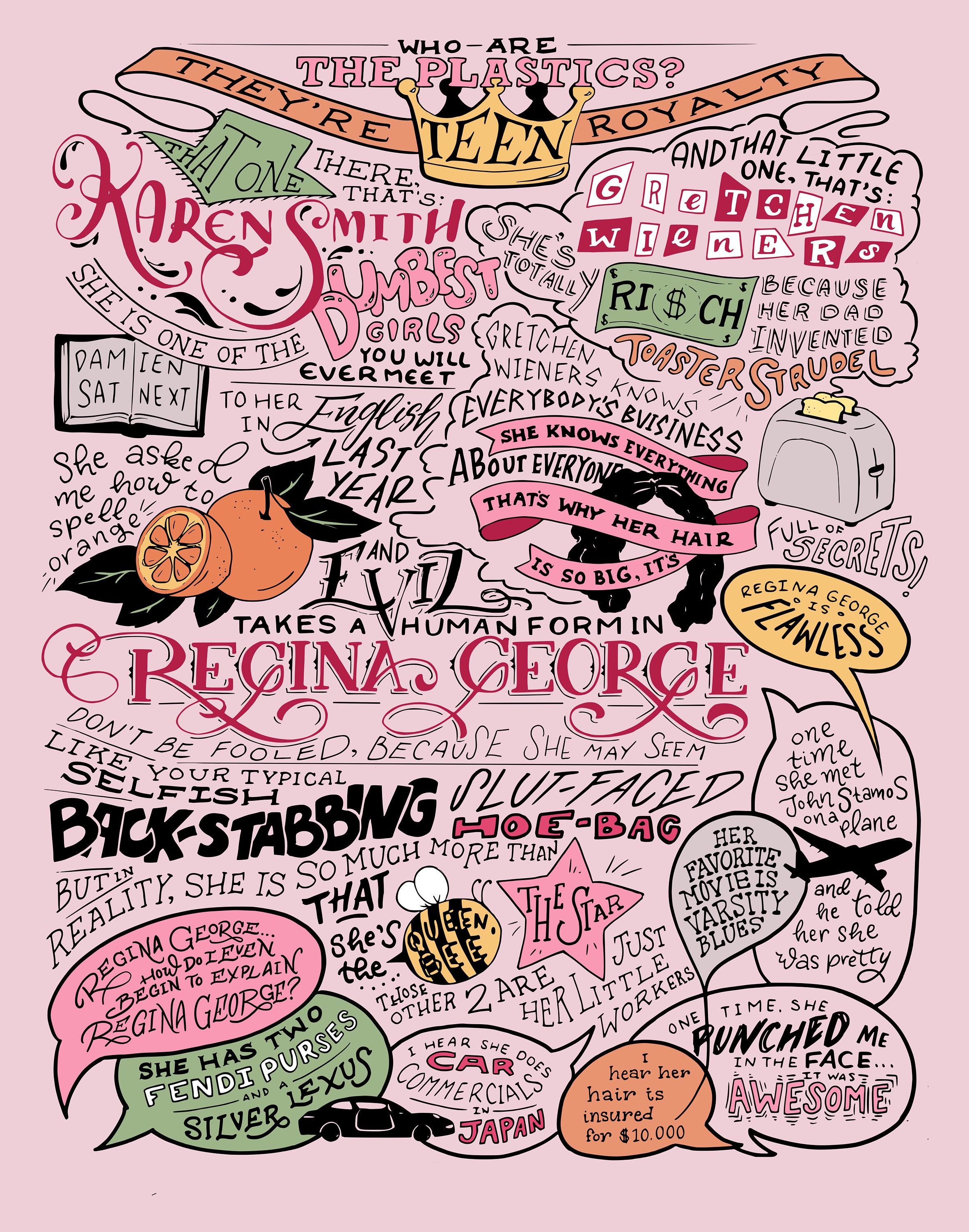 Mean Girls Meet the Plastics colorized - Etsy