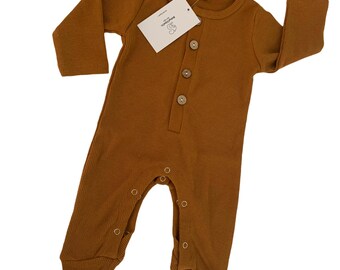 ribbed footed onesie