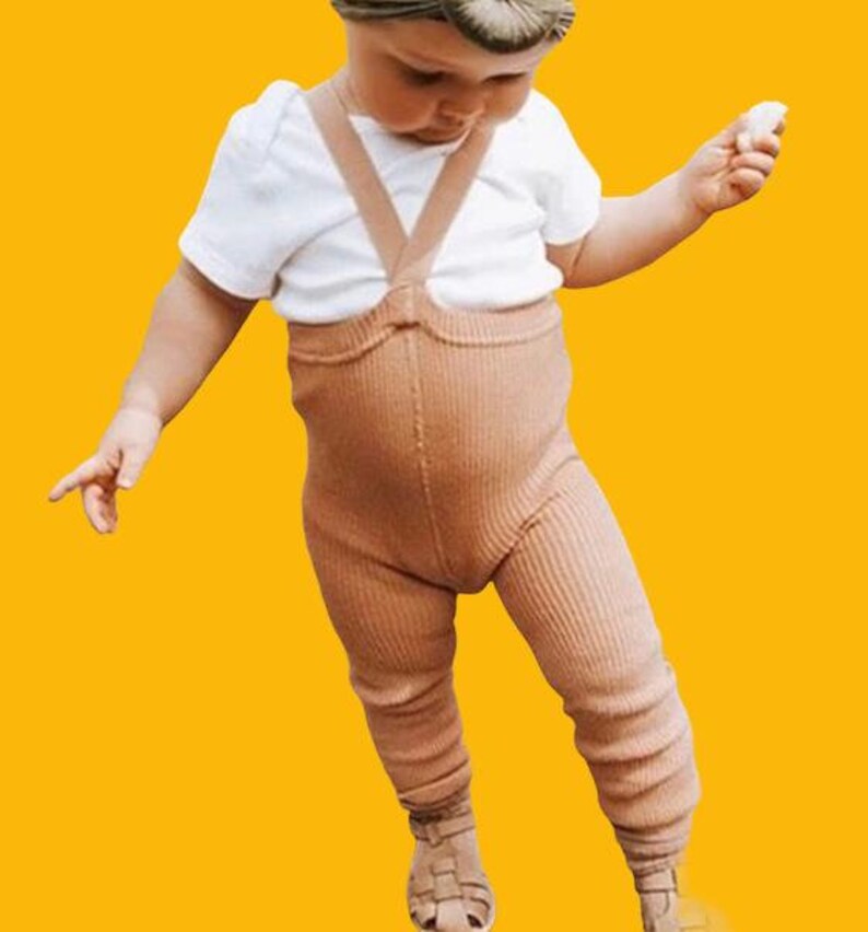 Newborn Baby Toddler Suspender Overalls High Waist Baby Etsy