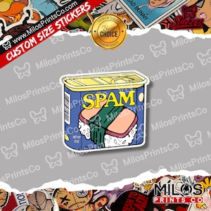 Spam Food Vinyl Sticker | Spam Die cut Sticker | Funny Food Stickers Slaps