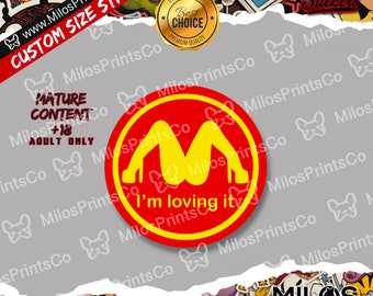 I’m Loving It Vinyl Sticker | McD Inspired Cross Logo