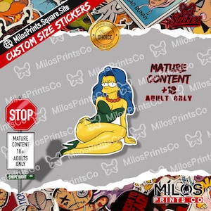 Poison Margy Vinyl Sticker | X Rated Marge Diecut Sticker | Mature Content Stickers