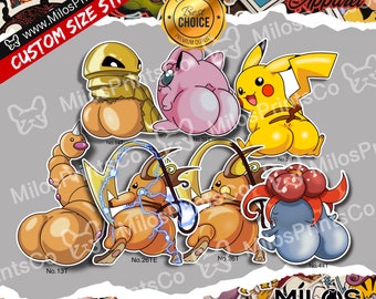 Thicc Pikachu Vinyl Sticker Pikachubig but Sticker Pikachu Big Ass Diecut  Sticker Pokémon Stickers -  Canada