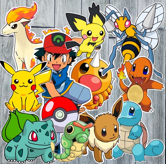 20 pegatinas, Pokémon