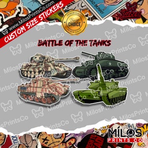 Tank-Vinyl-Aufkleber | Militär-Panzer-Vinyl-Aufkleber | Krieg Diecut Aufkleber | WW2 | Bundeswehr