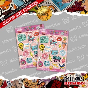 Feuille d'autocollants sur le thème des années 90, vol 3 | Stickers carnets mignons sur le thème des années 90