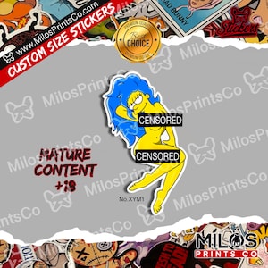 Pegatina de vinilo de Marge, la chica sexy de tus sueños / Pegatina troquelada de Marge con clasificación X / Pegatinas con contenido para adultos