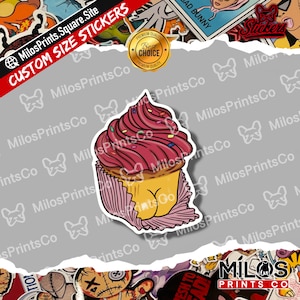 Thicc Cupcake Vinyl Sticker | Cute Butt Sticker