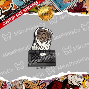 ET Vinyl Sticker | Extraterrestrial weatherproof vinyl sticker | Laptop Notepad Water bottle vinyl sticker