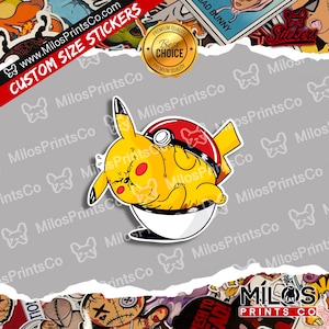 ZECATL CHANGHUI Pokemon Stickers 100pcs Pikachu Cool Autocollants