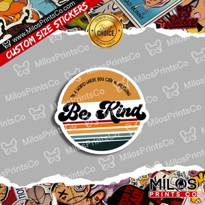 Be Kind Vinyl-Aufkleber | Be Kind Vinyl-Aufkleber | Retro Be Kind Aufkleber für Flachmann-Wasserflasche