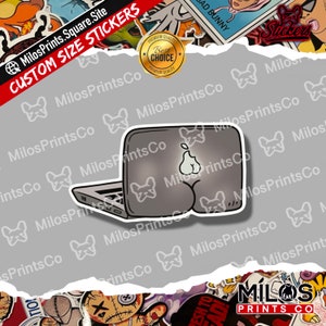 Thicc Laptop Vinyl Sticker | Cute Notebook Butt Sticker | Thicc Computer Decal