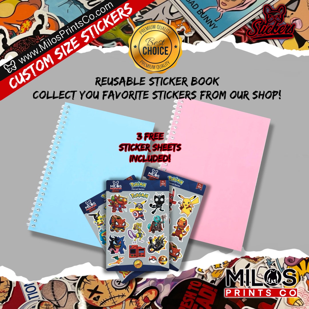 Sticker Collection Book | Reusable Sticker Journal - Etsy