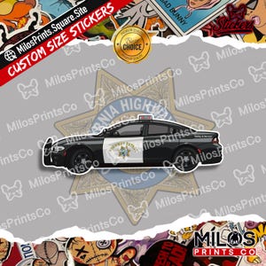 California Highway Patrol Police Cruiser Vinyl Sticker | Law Enforcement Vinyl Sticker | SWAT Vehicle Sticker | CHP Trooper