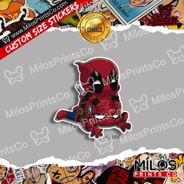 Spiderman and Deadpool Sticker | Spiderman Deadpool Diecut Vinyl Sticker | Friends Spiderman and Deadpool