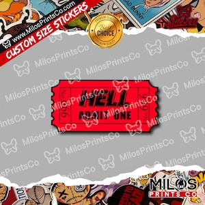 Hell Ticket Vinyl Aufkleber | Hell Ticket Vinyl Aufkleber | Hell Ticket Aufkleber für Flasche Wasser