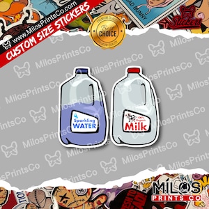 Water Gallon Jug Diecut Vinyl Sticker | Water Gallon Sticker | Milk Jug Decal | Orange Juice