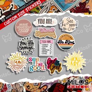 Positive Vibes Stickers | Feel Good Vinyl Stickers | See The Good Sticker | You Are Strong Sticker | Positive Enforcement Sticker