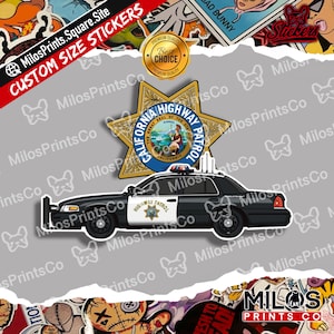 California Highway Patrol Police Cruiser Vinyl Sticker | Law Enforcement Vinyl Sticker | SWAT Vehicle Sticker | CHP Trooper