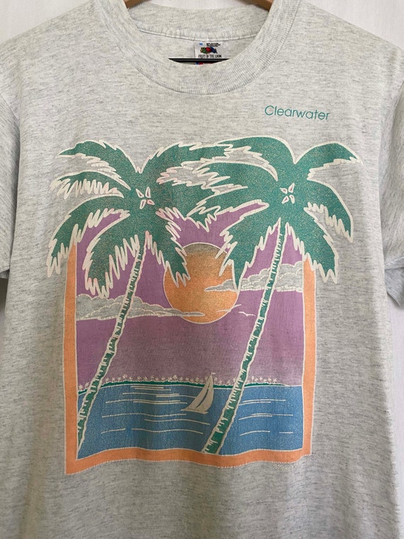 Vintage 80's/90's Clearwater Florida Graphic T Sh… - image 2