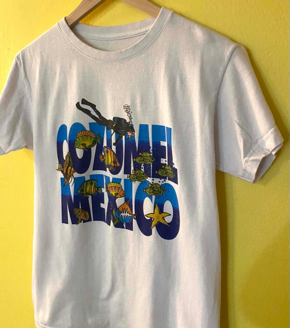 Vintage 90's Cozumel Mexico Graphic T Shirt Ocean… - image 2