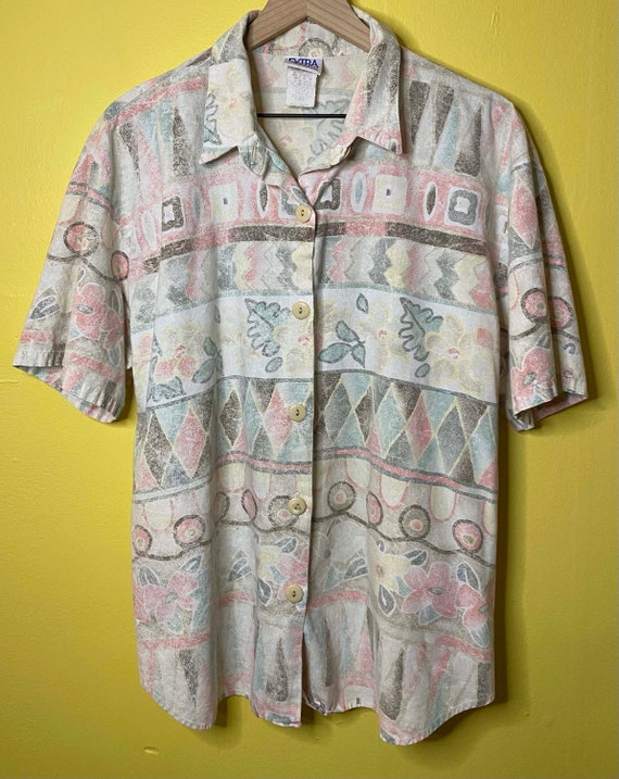 Women's Vintage 80's Extra Elements Button Down Sh