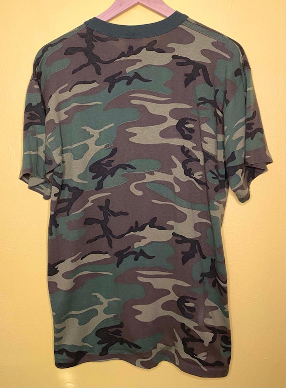 Vintage 80's Rothco Camouflage Graphic T Shirt Si… - image 5