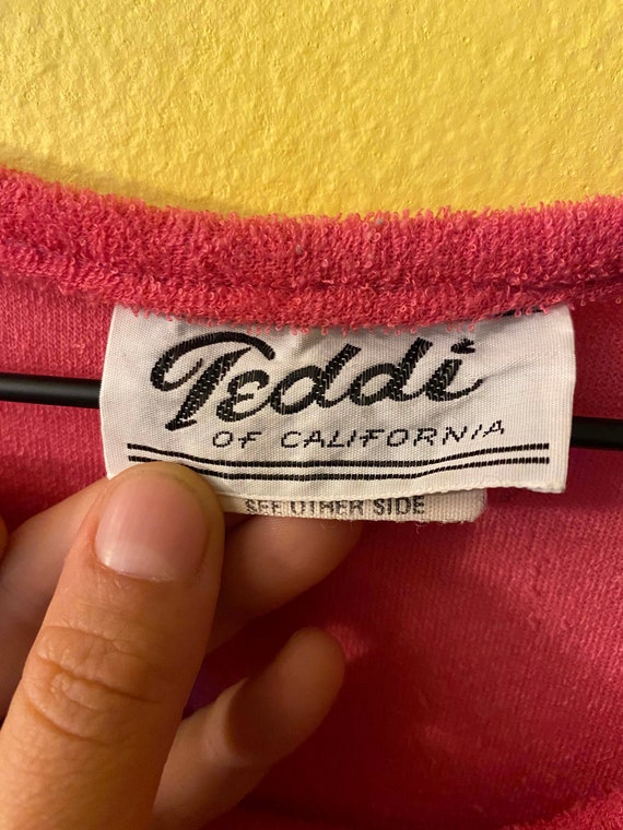 Vintage 70's Teddi of California Terrycloth T Shi… - image 3