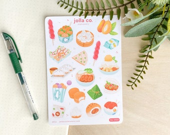 Taiwan Night Market Sticker Sheet | For Bullet Journals, Planners, and Crafts