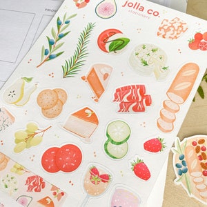 Charcuterie Board Sticker Sheet for Bullet Journals, Planners & Crafts ...