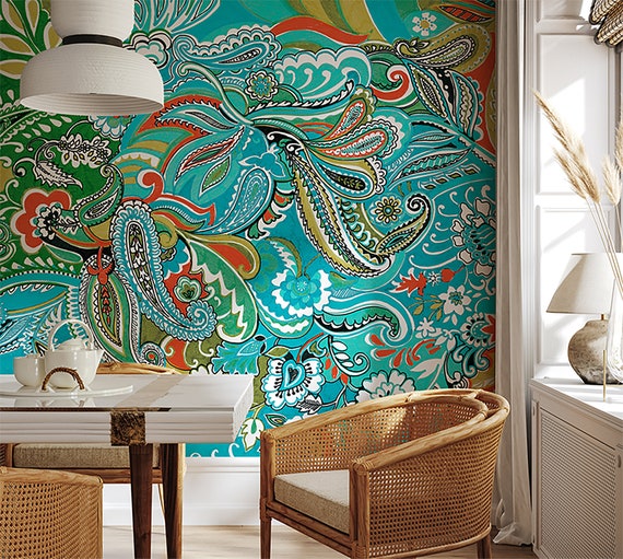Paisley wallpaper deals